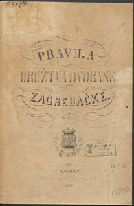 Pravila Družtva dvorane zagrebačke