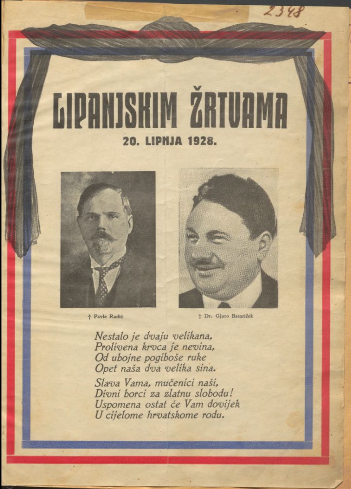 Lipanjskim žrtvama : 20. lipnja 1928. : [spomenica]