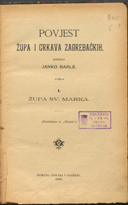 Župa sv. Marka / napisao Janko Barle