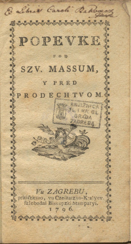 Popevke pod szv. Massum, y pred prodechtvom